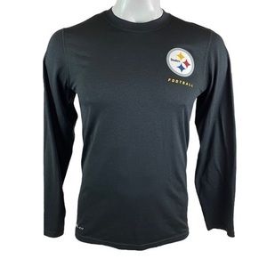NIKE Dri-Fit Pittsburgh Steelers On Field Long Sleeve Shirt Men's Small 131